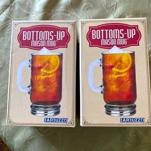 Bottoms-Up Mason Mug - set of 2